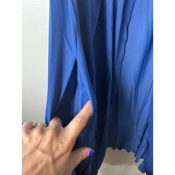 Shadowline Blue Vintage Lace Night Gown Robe Size 1X Button Down USA - Picture 3 of 6